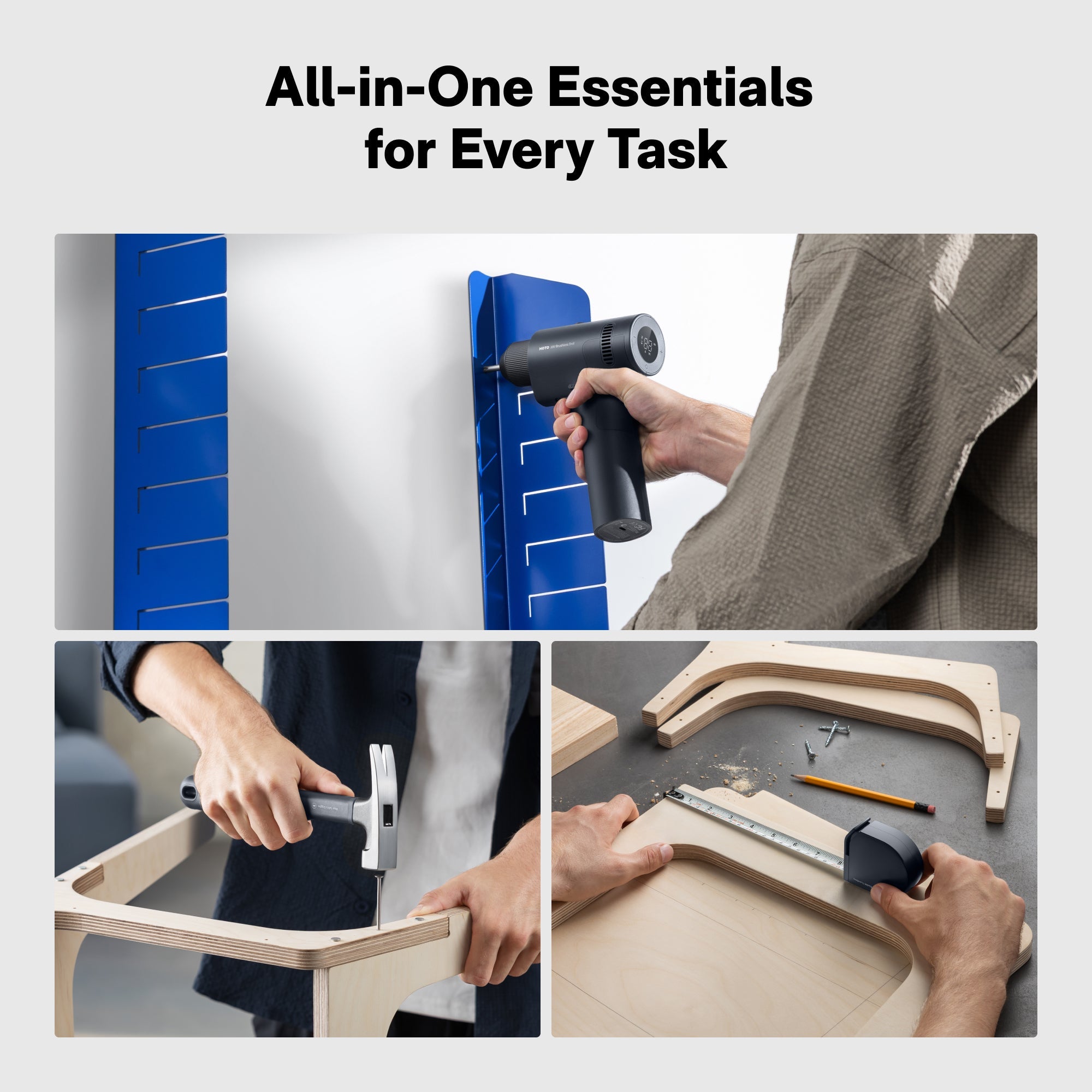 HOTO 16V Brushless Drill Tool Set