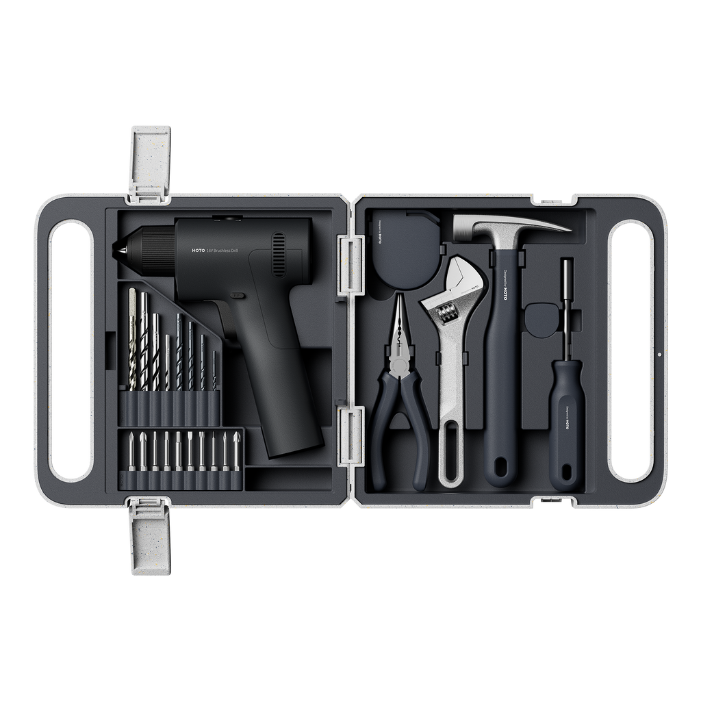 HOTO 16V Brushless Drill Tool Set