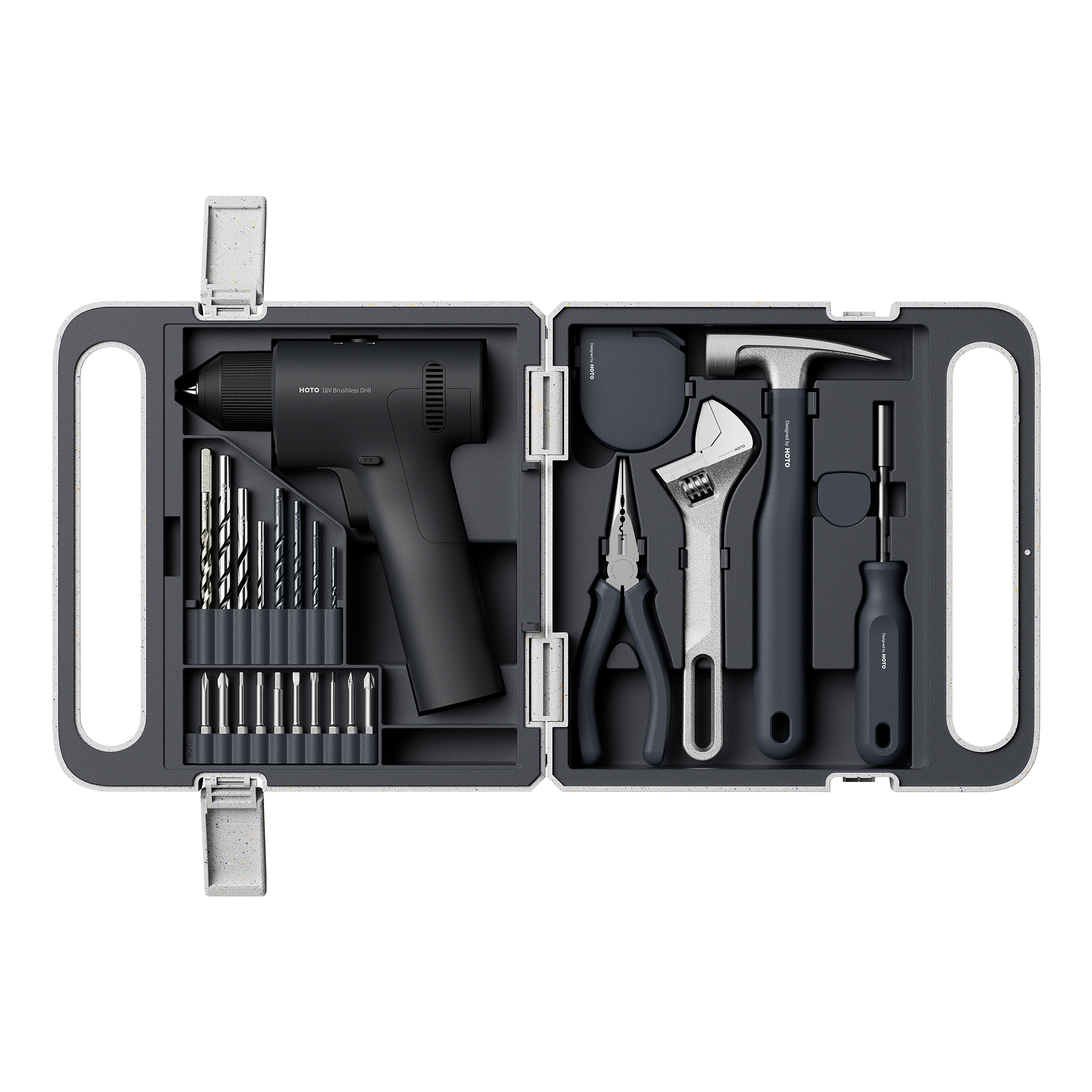 HOTO 16V Brushless Drill Tool Set