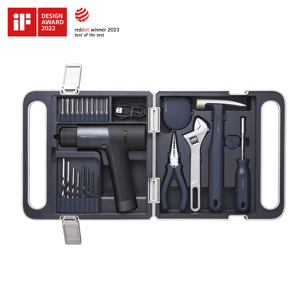 HOTO 12V Brushless Drill Tool Set