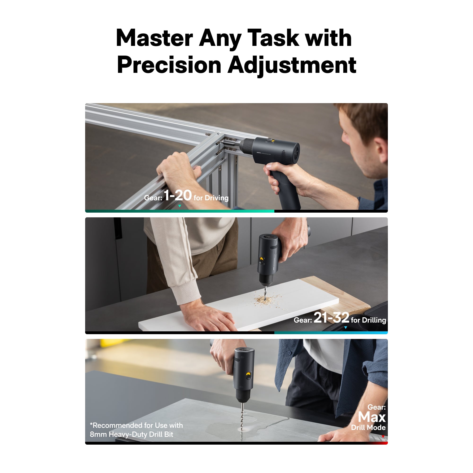 HOTO 16V Brushless Drill