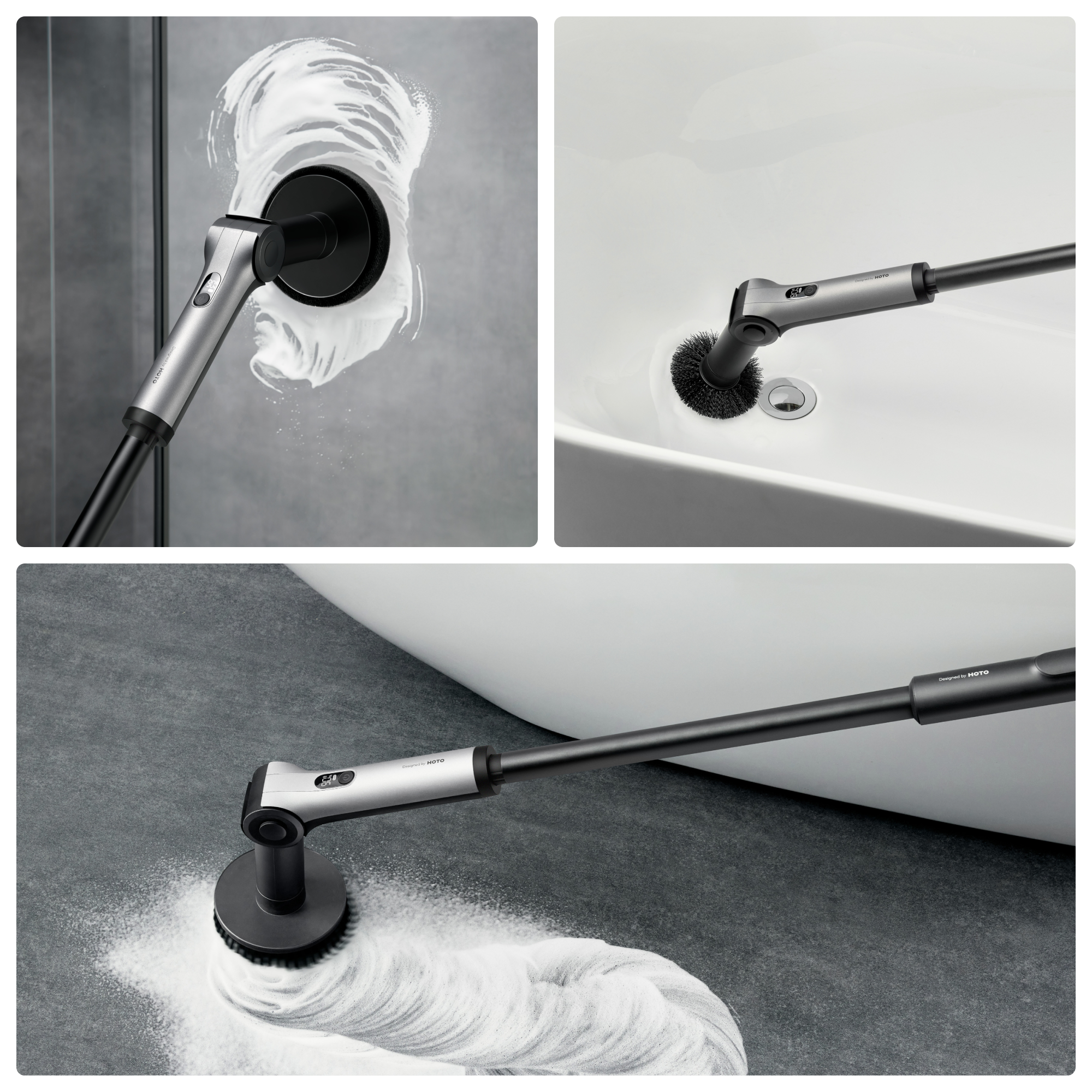 HOTO Flexi™ Cordless Spin Scrubber