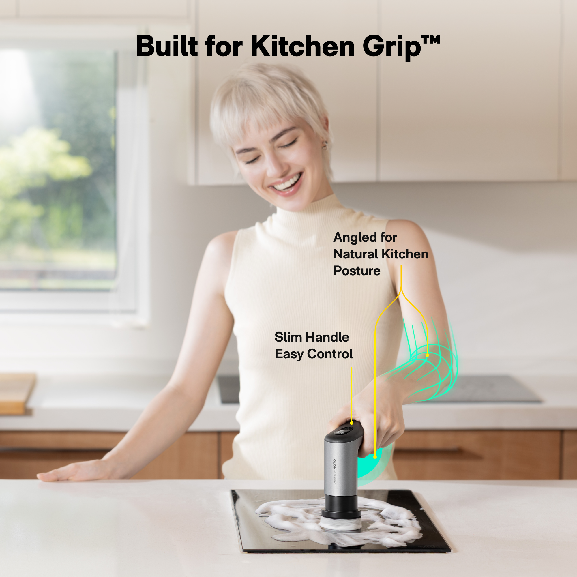 HOTO Grip™ Cordless Spin Scrubber